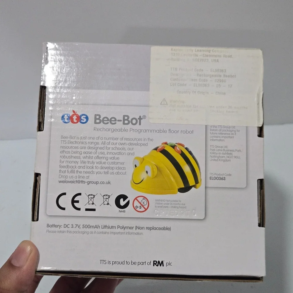 TTS Bee-Bot Rechargeable Programmable Floor Robot EL00363 Yellow Bee STEM Toy
